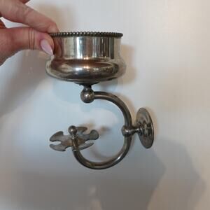 Vintage The Brasscrafters Solid Brass Wall Toothbrush Soap Holder Nickel Bath